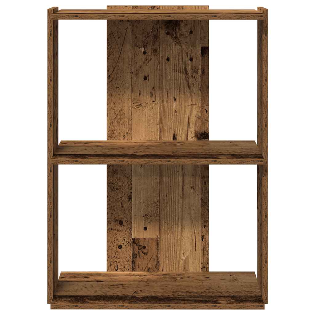 vidaXL Bookcase 3-Tier Old Wood 60x30x80 cm Engineered Wood 4