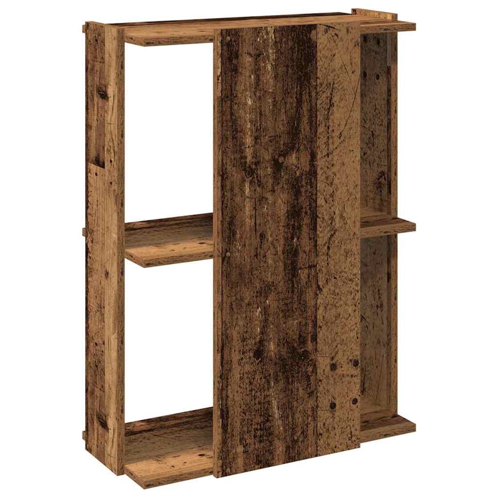 vidaXL Bookcase 3-Tier Old Wood 60x30x80 cm Engineered Wood 6