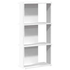 Bookcase 3-Tier Engineered Wood 60 x 30 x 120 cm White