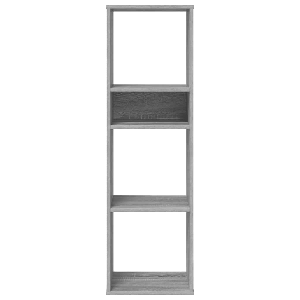 vidaXL Book Cabinet Grey Sonoma 34x31x112 cm Engineered Wood 4