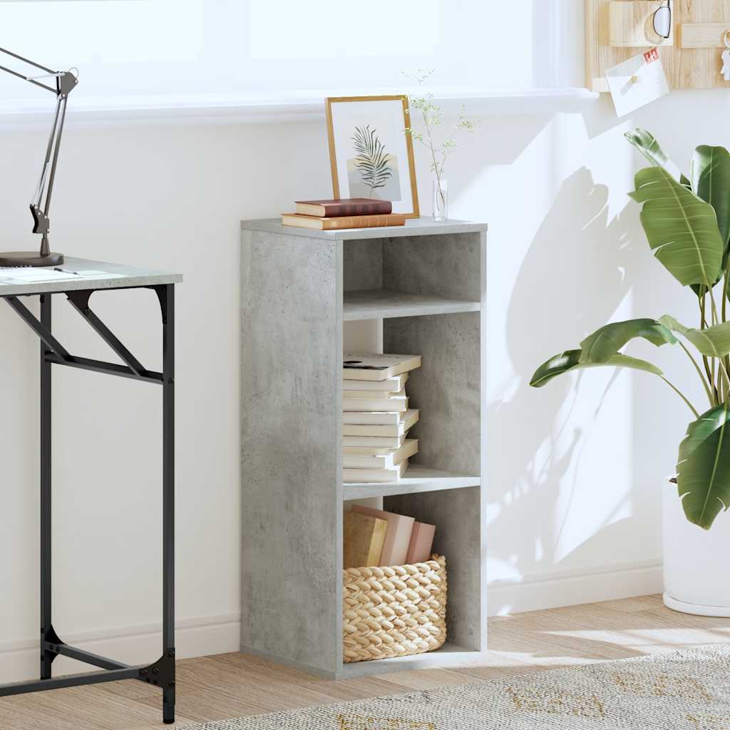 vidaXL Book Cabinet Concrete Grey 34x31x80 cm Engineered Wood 3