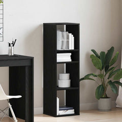 vidaXL Book Cabinet Black 34x31x112 cm Engineered Wood 3