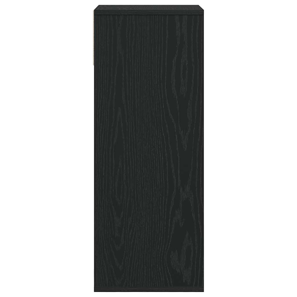 vidaXL Book Cabinet Black 34x31x80 cm Engineered Wood 5