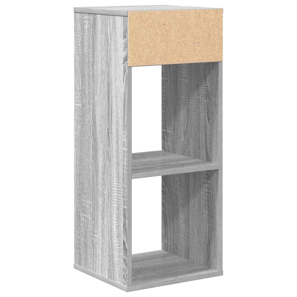 vidaXL Book Cabinet Grey Sonoma 34x31x80 cm Engineered Wood 6