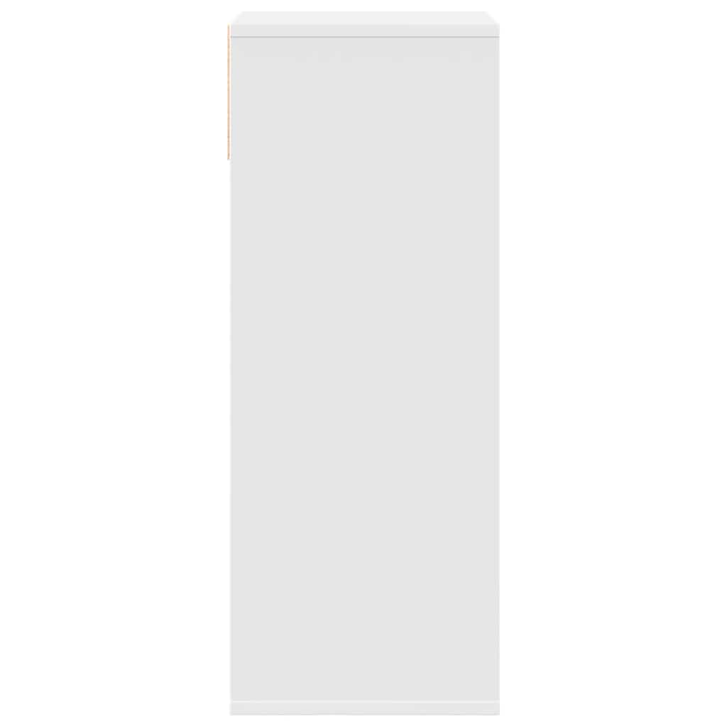 vidaXL Book Cabinet White 34x31x80 cm Engineered Wood 5
