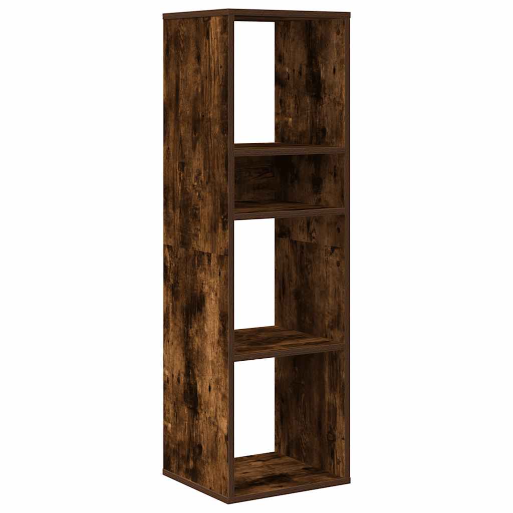 vidaXL Book Cabinet Smoked Oak 34x31x112 cm Engineered Wood 2