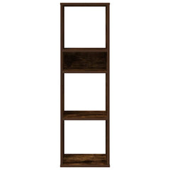 vidaXL Book Cabinet Smoked Oak 34x31x112 cm Engineered Wood 4