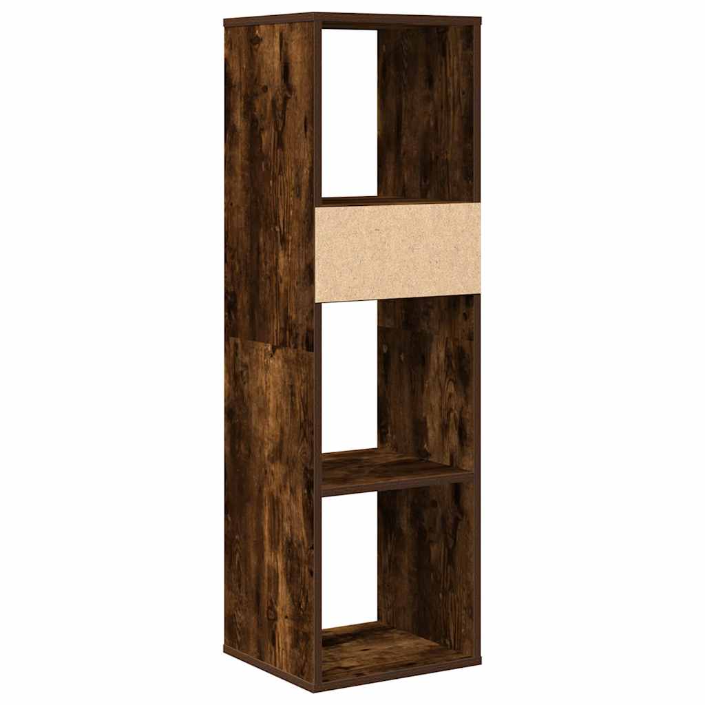 vidaXL Book Cabinet Smoked Oak 34x31x112 cm Engineered Wood 6