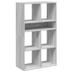 vidaXL Book Cabinet Grey Sonoma 66x31x112 cm Engineered Wood 2