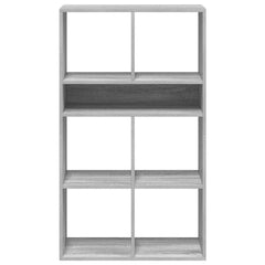 vidaXL Book Cabinet Grey Sonoma 66x31x112 cm Engineered Wood 4