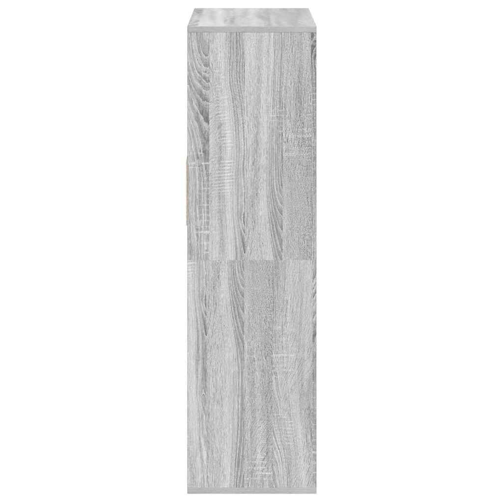 vidaXL Book Cabinet Grey Sonoma 66x31x112 cm Engineered Wood 5