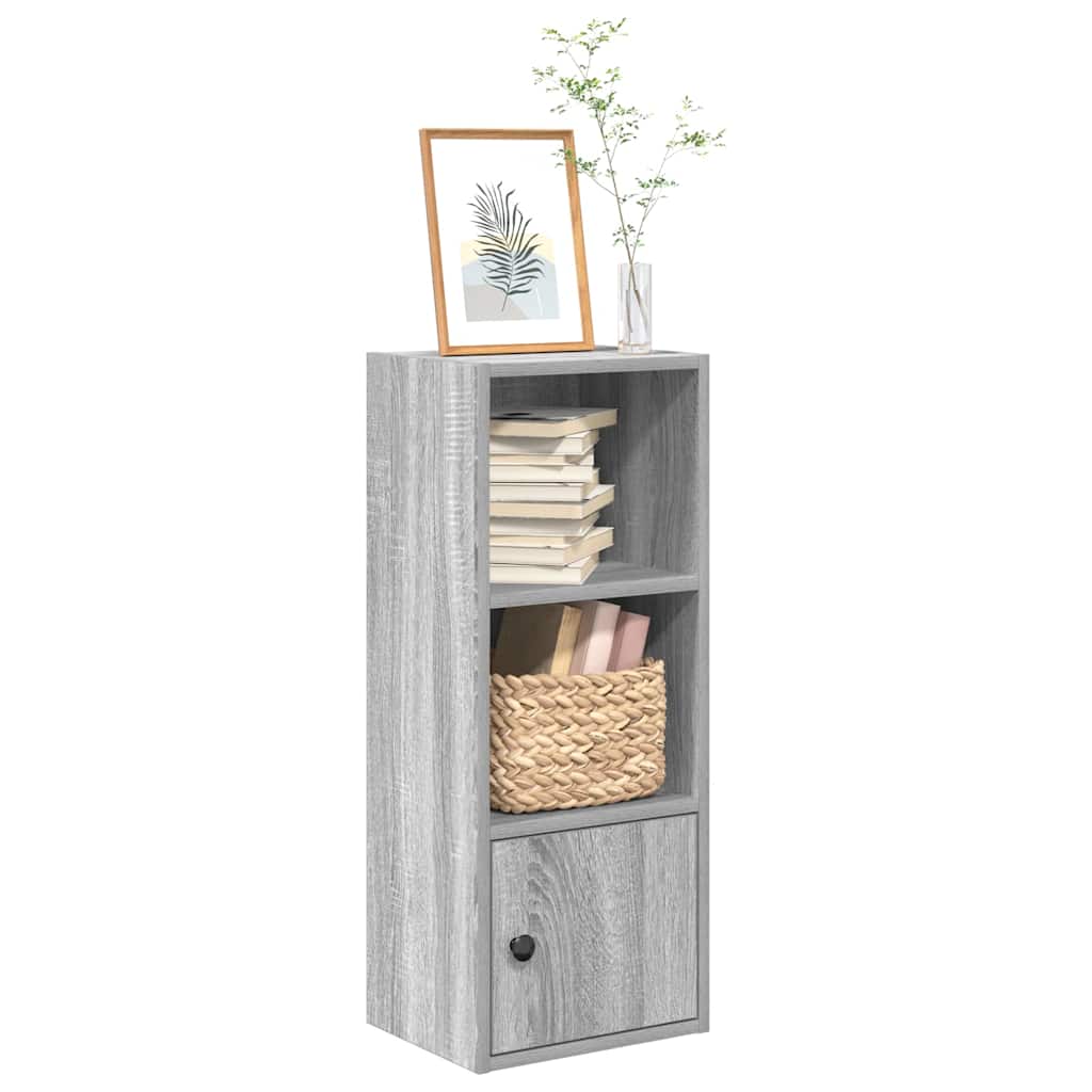 vidaXL Bookcase Grey Sonoma 31x24x77 cm Engineered Wood 1