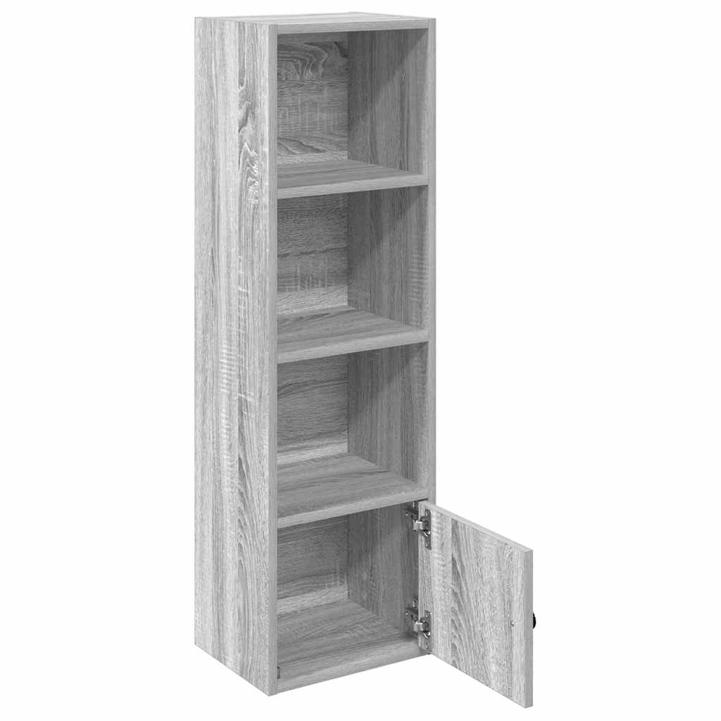 vidaXL Bookcase Grey Sonoma 31x24x102 cm Engineered Wood 4