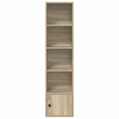 vidaXL Bookcase Sonoma Oak 31x24x127 cm Engineered Wood 4