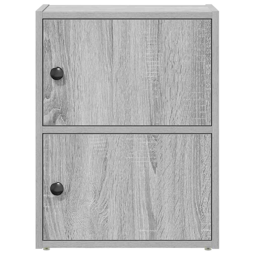vidaXL Bookcase Grey Sonoma 40x24x52 cm Engineered Wood 4