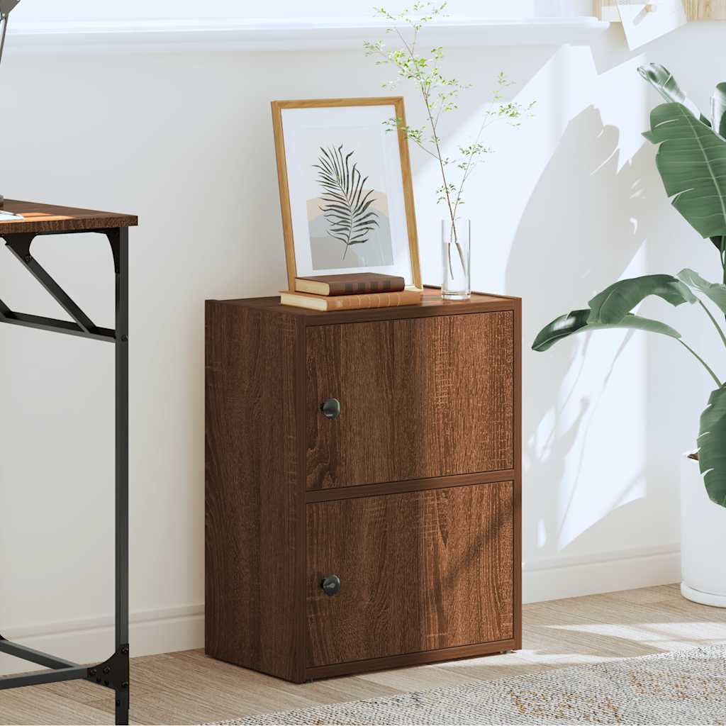 vidaXL Bookcase Brown Oak 40x24x52 cm Engineered Wood 3