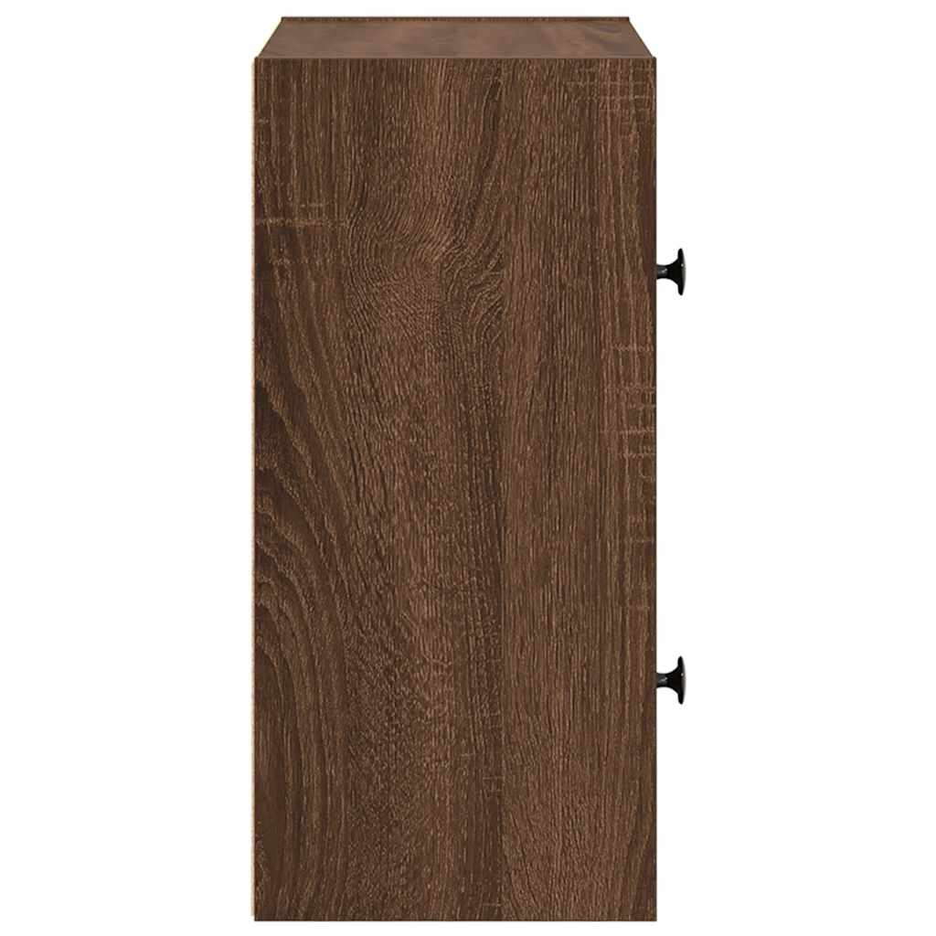 vidaXL Bookcase Brown Oak 40x24x52 cm Engineered Wood 6