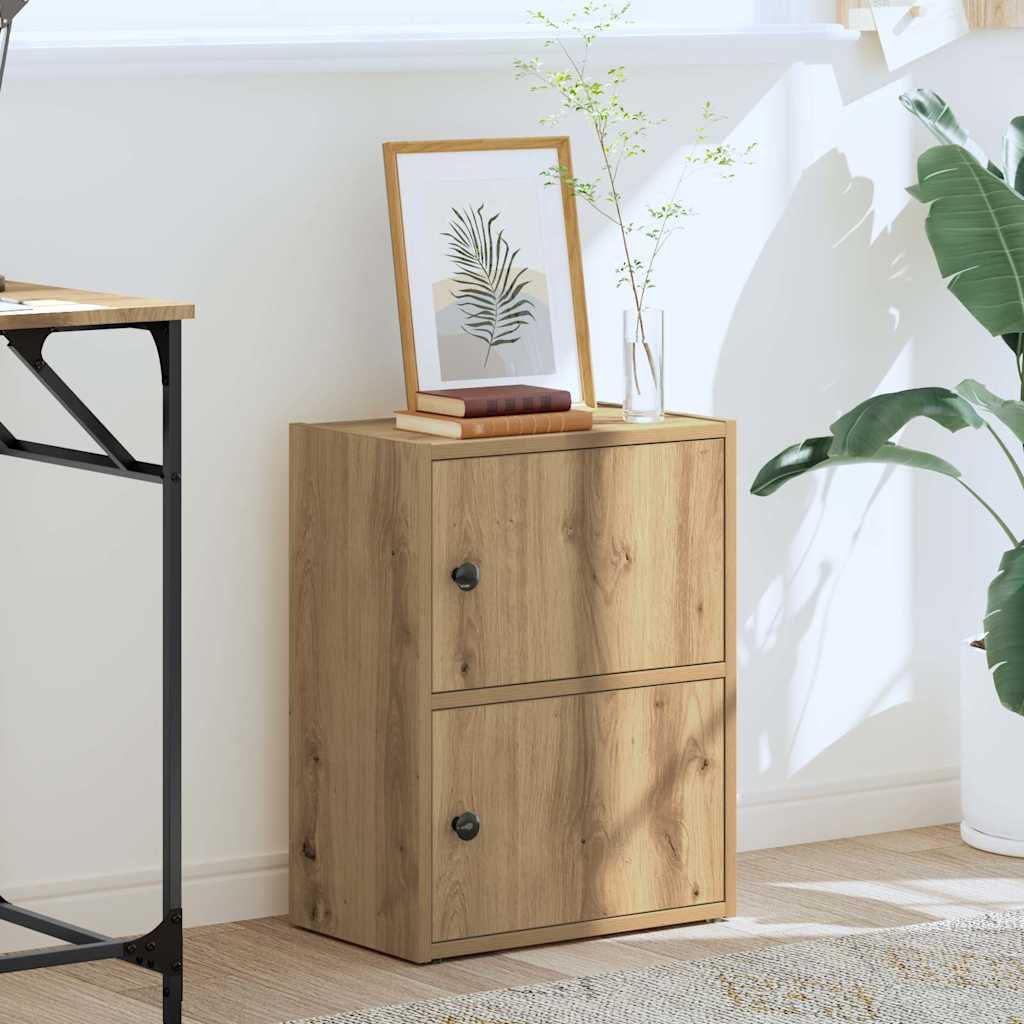 vidaXL Bookcase Artisan Oak 40x24x52 cm Engineered Wood 3