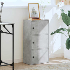 vidaXL Bookcase Concrete Grey 40x24x77 cm Engineered Wood 3