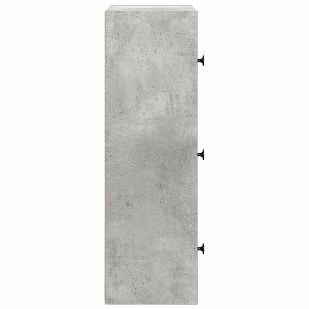 vidaXL Bookcase Concrete Grey 40x24x77 cm Engineered Wood 6