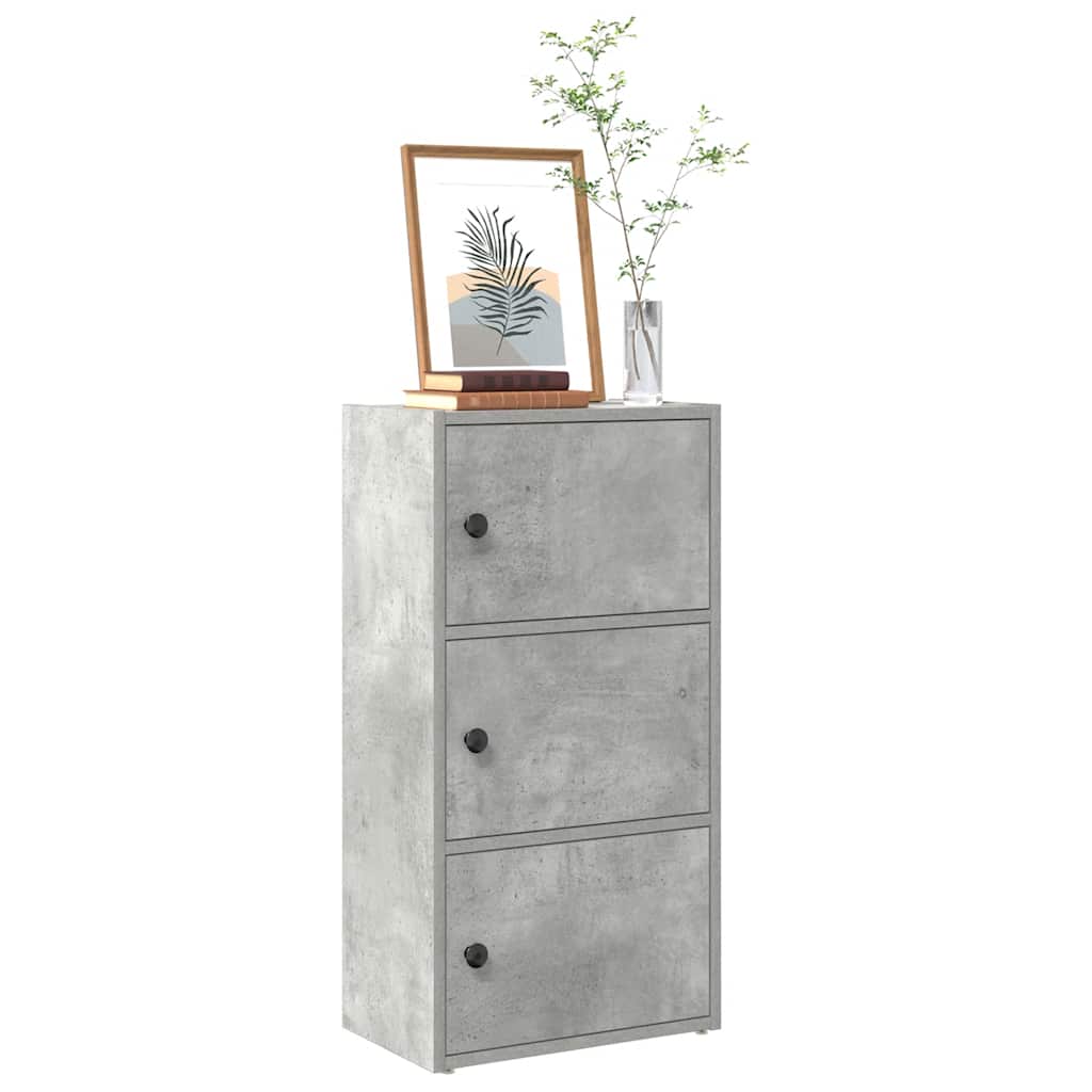 vidaXL Bookcase Concrete Grey 40x24x77 cm Engineered Wood 1
