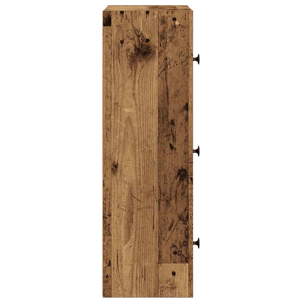 vidaXL Bookcase Old Wood 40x24x77 cm Engineered Wood 6