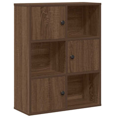 vidaXL Bookcase Brown Oak 60x24x76.5 cm Engineered Wood 2