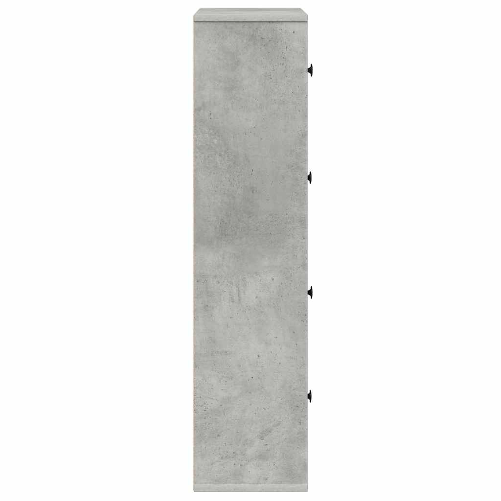 vidaXL Bookcase Concrete Grey 60x24x101.5 cm Engineered Wood 6