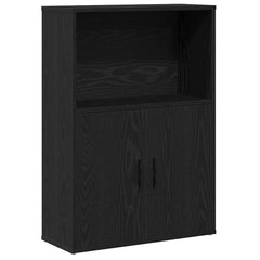 vidaXL Bookcase Black Oak 60x24x85 cm Engineered Wood 2
