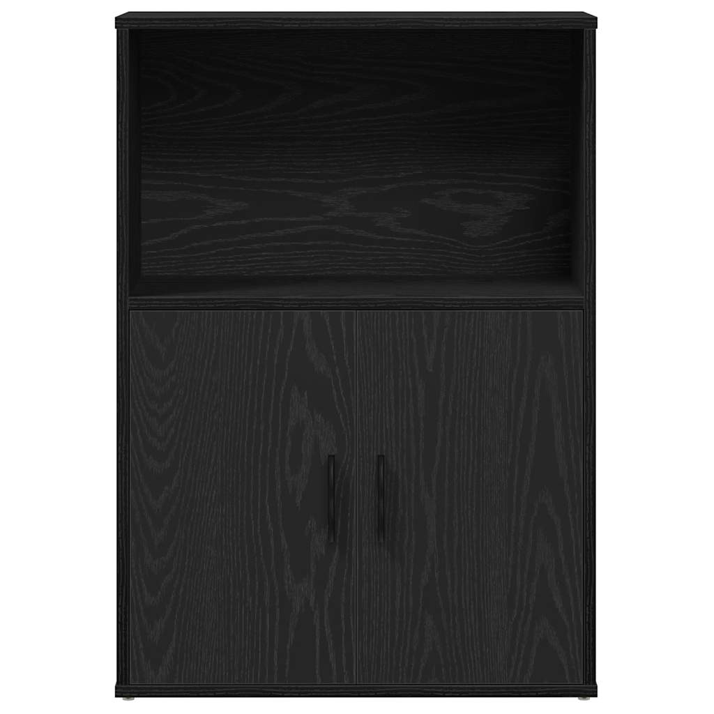 vidaXL Bookcase Black Oak 60x24x85 cm Engineered Wood 4