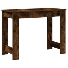 vidaXL Desk Smoked Oak 100x45x75 cm Engineered Wood 2