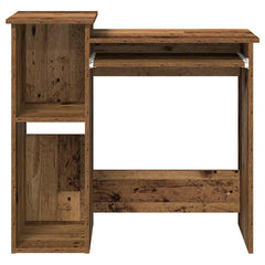 vidaXL Desk with Shelves Old Wood 84x40x78 cm Engineered Wood 5