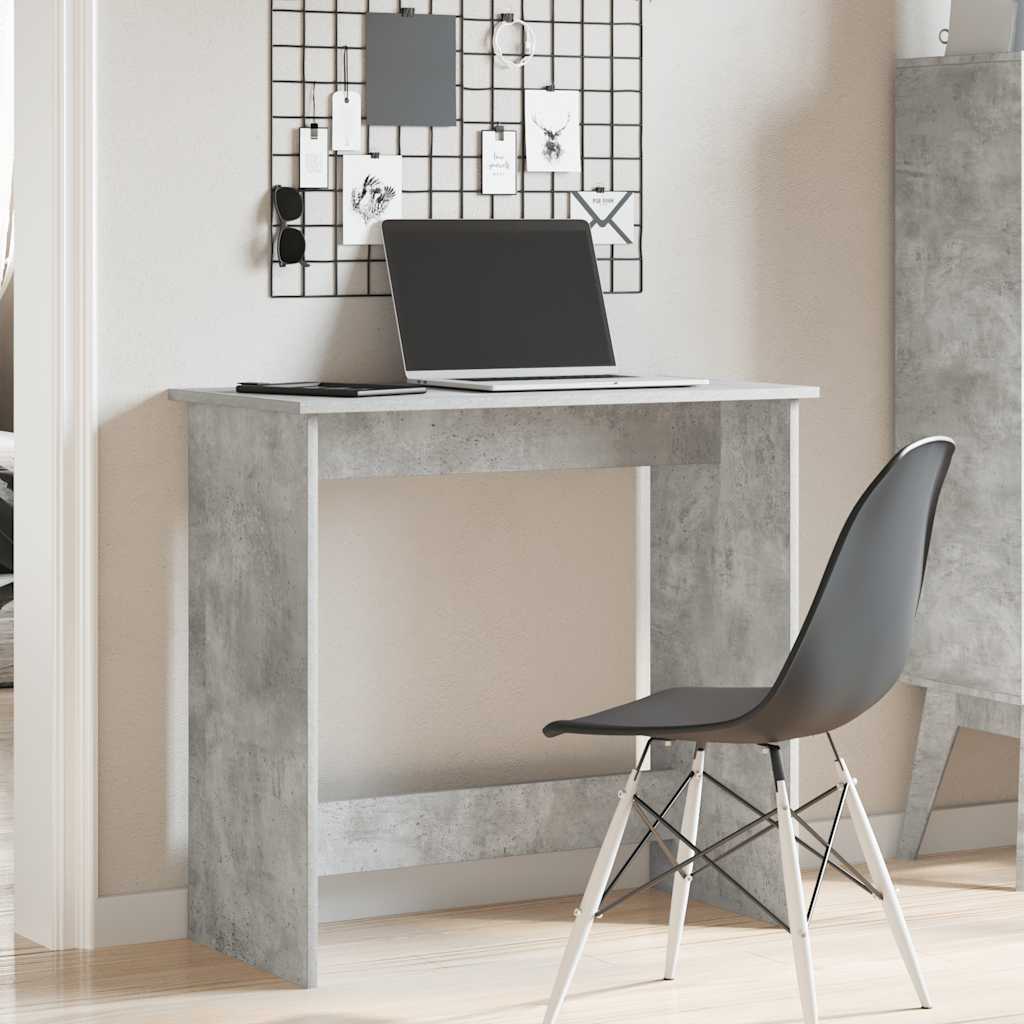 vidaXL Desk Concrete Grey 80x40x75 cm Engineered Wood 3