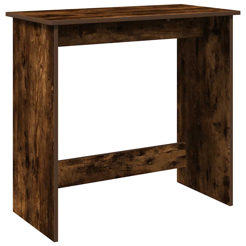 vidaXL Desk Smoked Oak 80x40x75 cm Engineered Wood 2