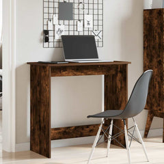 vidaXL Desk Smoked Oak 80x40x75 cm Engineered Wood 3