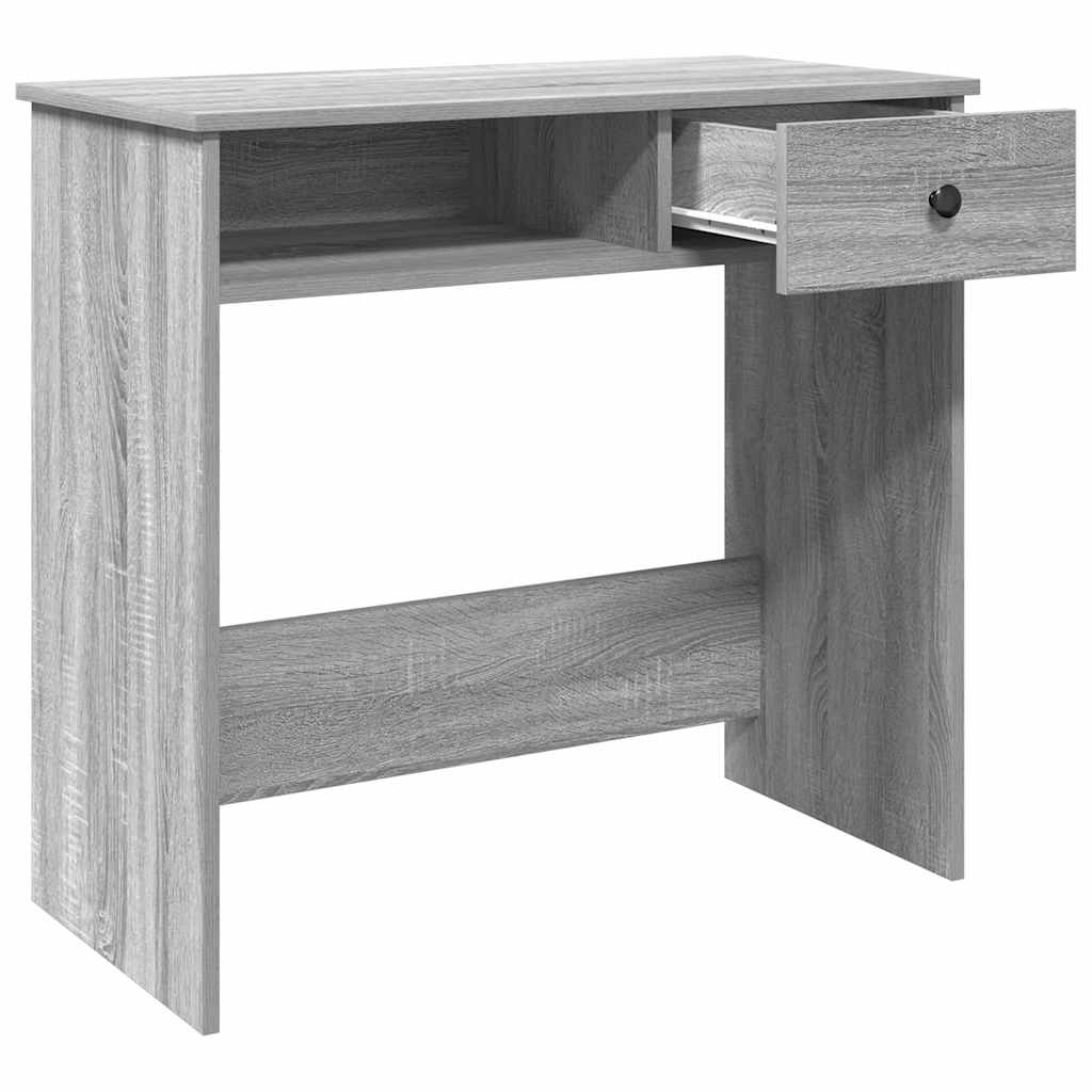 vidaXL Desk Grey Sonoma 80x40x75 cm Engineered Wood 4