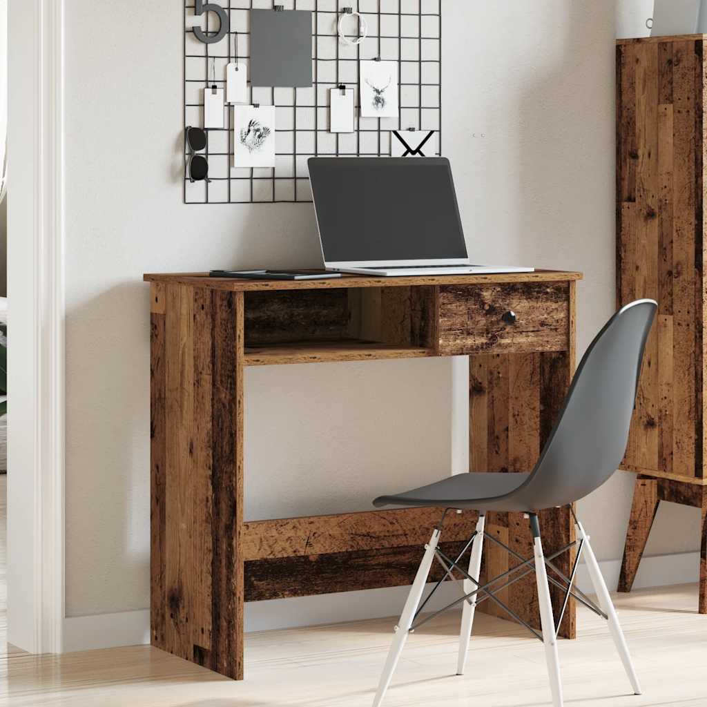 vidaXL Desk Old Wood 80x40x75 cm Engineered Wood 3