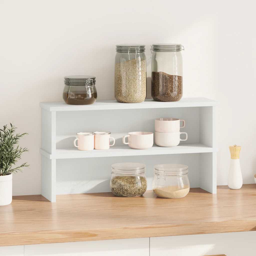 vidaXL Kitchen Racks Stackable 2 pcs White 50x15x16 cm 2