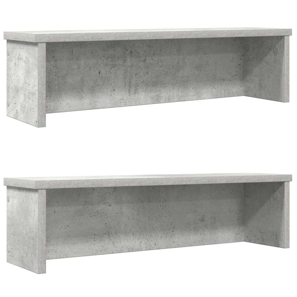vidaXL Kitchen Racks Stackable 2 pcs Concrete Grey 50x15x16 cm 1