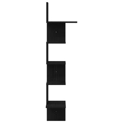 vidaXL Wall Corner Shelf Black 32x32x127,5 cm Engineered Wood 6
