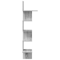vidaXL Wall Corner Shelf Grey Sonoma 32x32x127,5 cm Engineered Wood 6