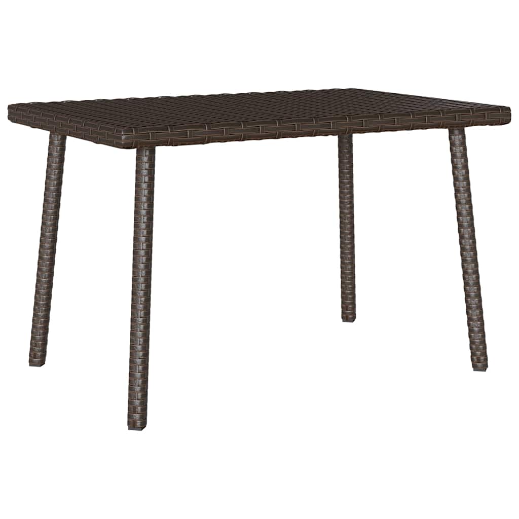 vidaXL Garden Coffee Table Rectangular Brown 60x40x37 cm Poly Rattan 2