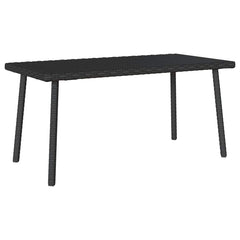 vidaXL Garden Coffee Table Rectangular Black 80x40x37 cm Poly Rattan 2