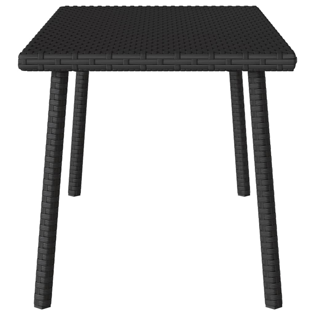 vidaXL Garden Coffee Table Rectangular Black 80x40x37 cm Poly Rattan 5