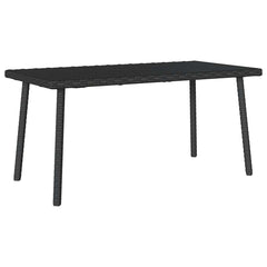 vidaXL Garden Coffee Table Rectangular Black 80x40x37 cm Poly Rattan 6