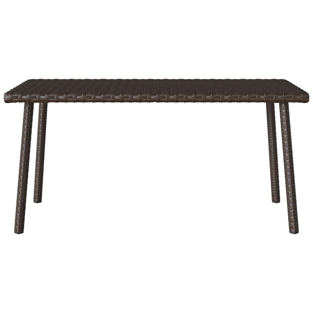 vidaXL Garden Coffee Table Rectangular Brown 80x40x37 cm Poly Rattan 4