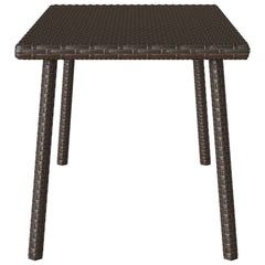 vidaXL Garden Coffee Table Rectangular Brown 80x40x37 cm Poly Rattan 5