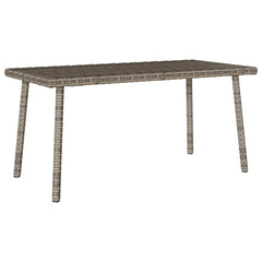 vidaXL Garden Coffee Table Rectangular Grey 80x40x37 cm Poly Rattan 2