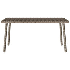 vidaXL Garden Coffee Table Rectangular Grey 80x40x37 cm Poly Rattan 4