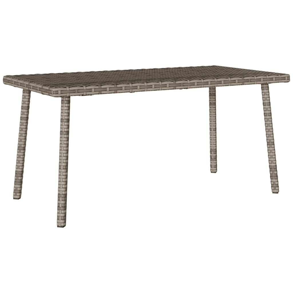 vidaXL Garden Coffee Table Rectangular Grey 80x40x37 cm Poly Rattan 6